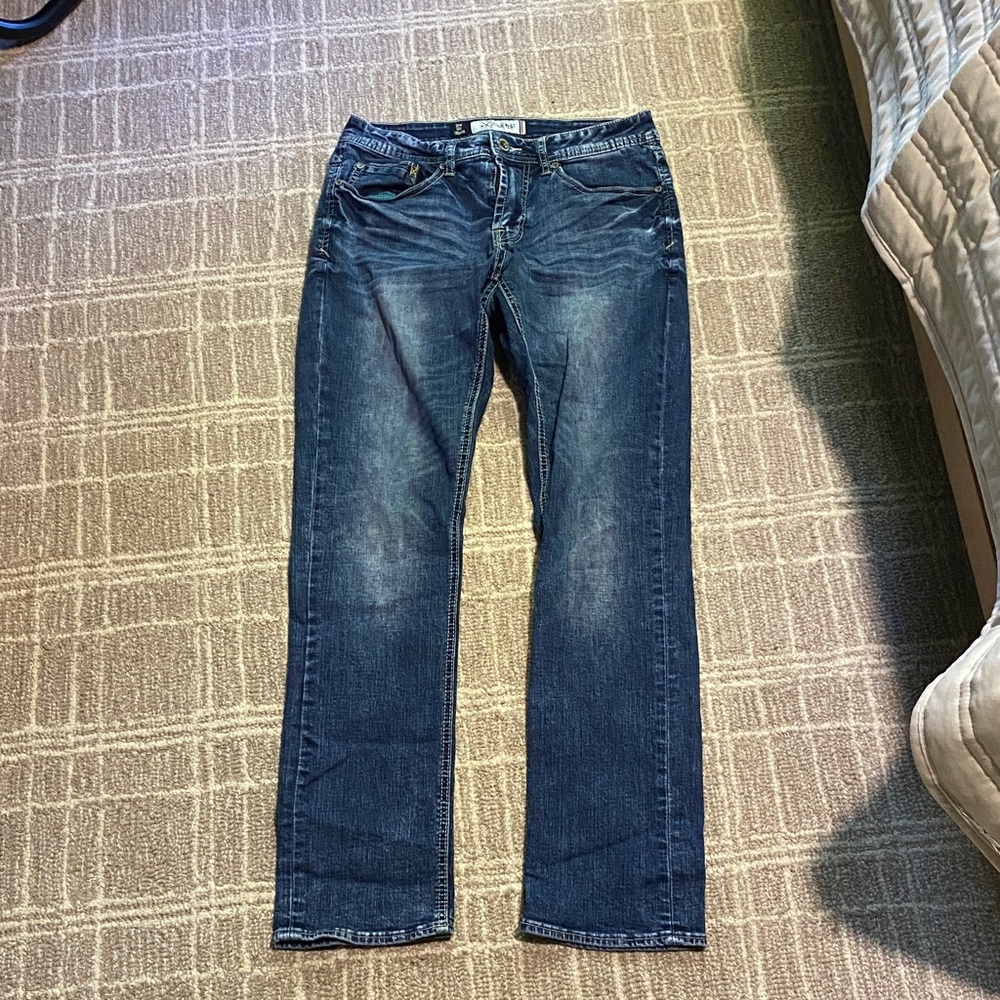 Buckle Men's Dark Blue Straight Jeans